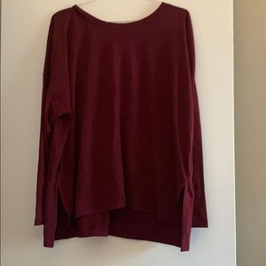 Burgundy active wear sweatshirt